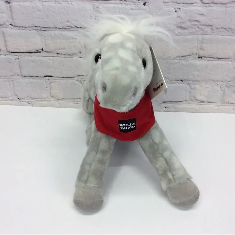 Wells Fargo Legendary 2013 Shamrock Pony Gray Spotted Plush Toy Collectible NWT